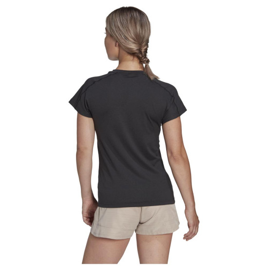 Adidas Γυναικεία κοντομάνικη μπλούζα Aeroready Train-Essentials Minimal Branding V-Neck Tee